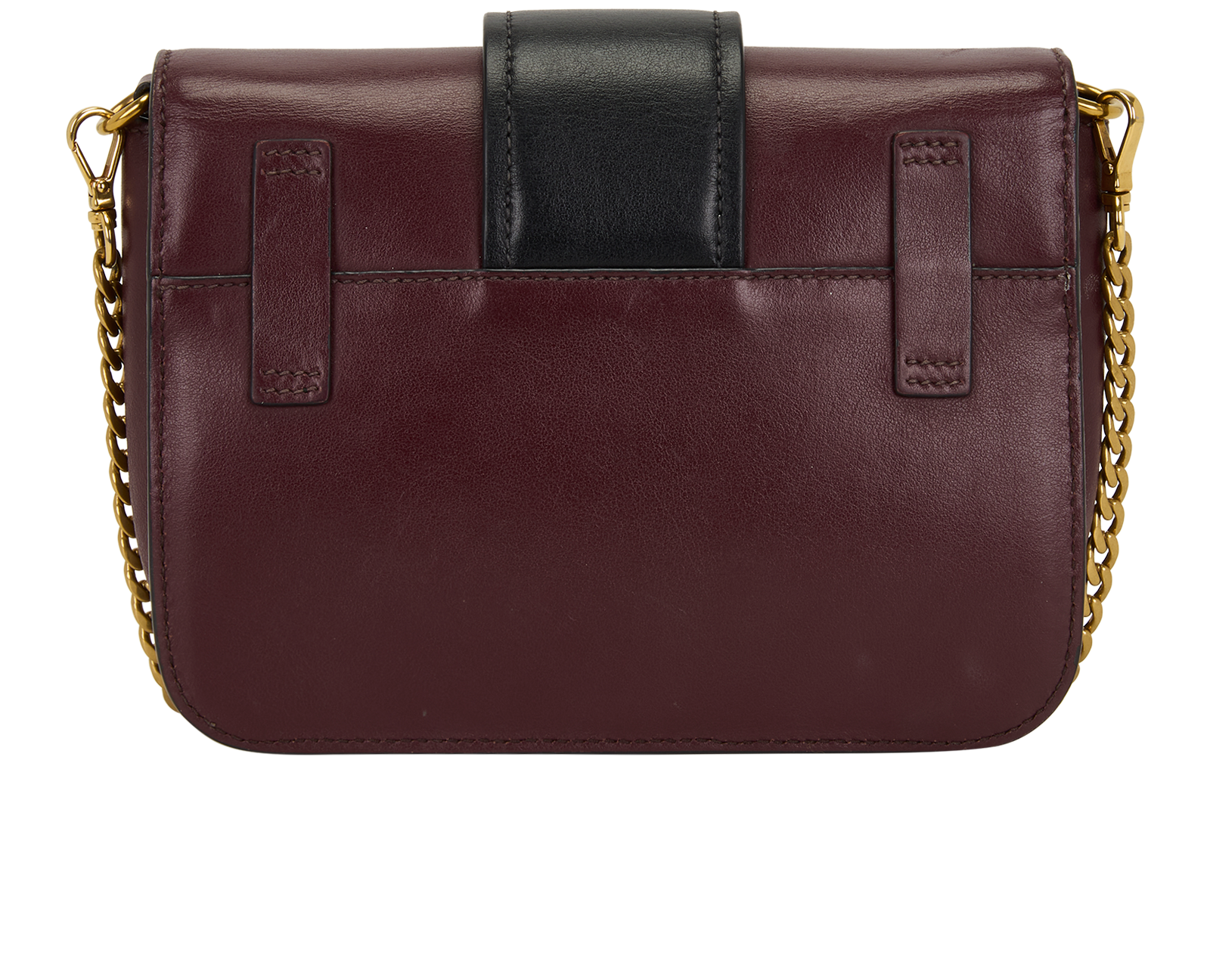 Cahier, &pound;210, Handbags, Burgundy, Leather, Back view
